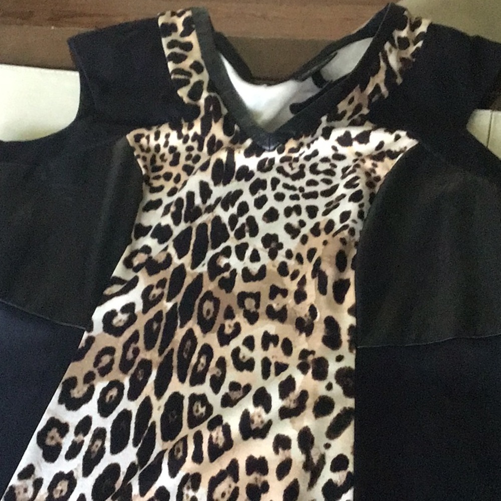 #Leopard/Leather dress
